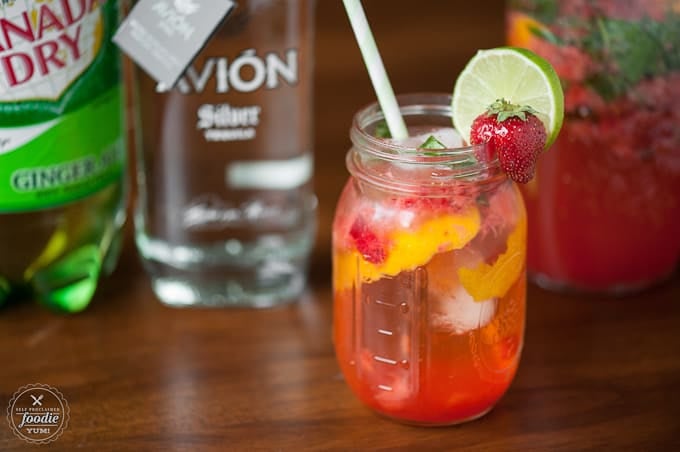 Strawberry Basil Honey Punch