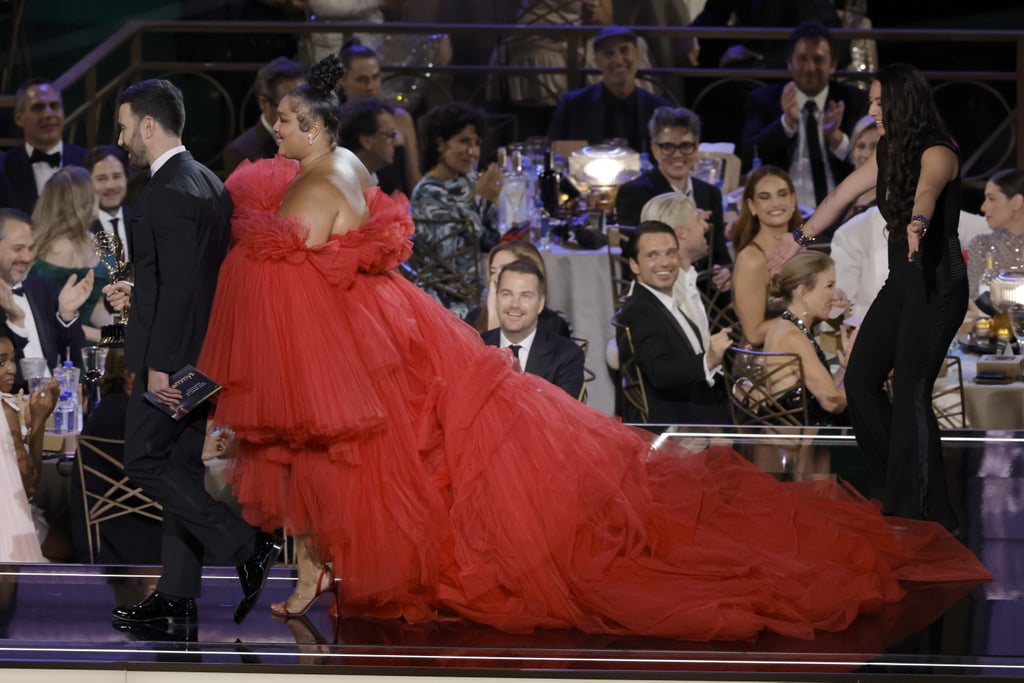 Lizzo Wears Red Giambattista Valli Dress at 2022 Emmys