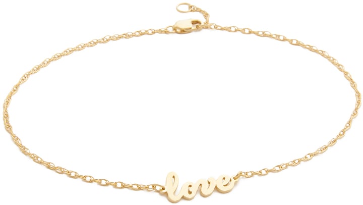 Jennifer Zeuner Jewelry Love Anklet