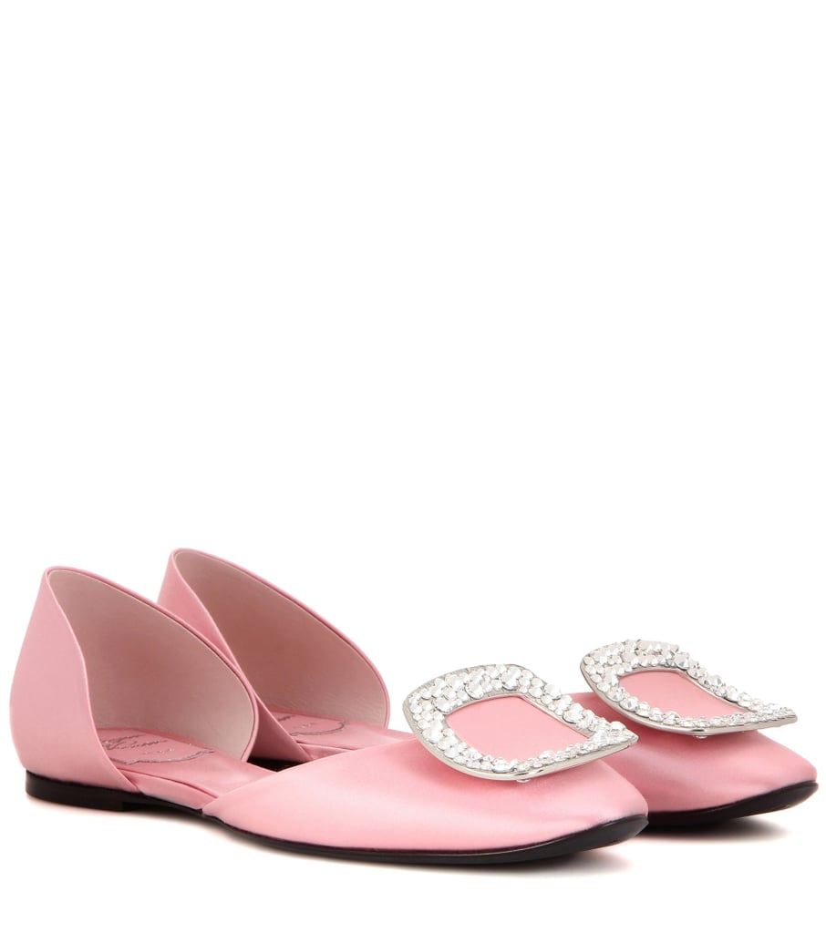 Roger Vivier Chips Embellished Satin Ballerinas ($1,050)