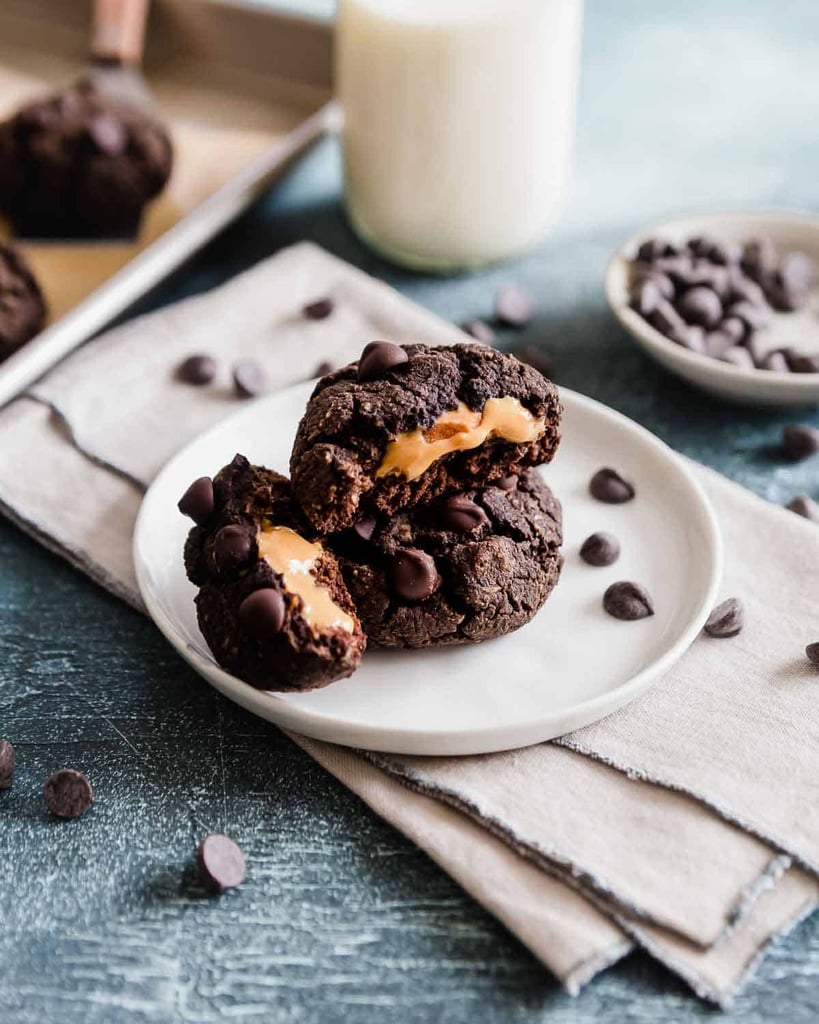 Peanut-Butter-Stuffed Chocolate Bean Cookies