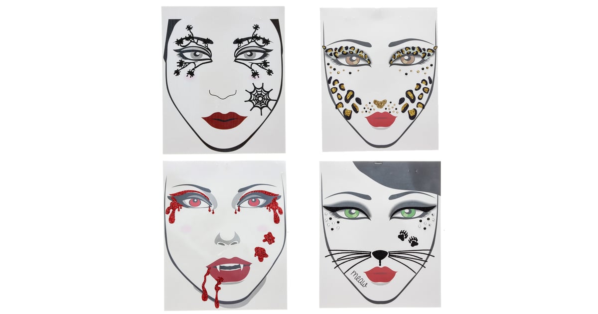 Temporary Face Tattoos For Halloween POPSUGAR Beauty