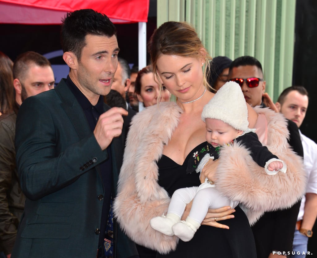 Adam Levine and Baby Dusty at Hollywood Walk of Fame 2017