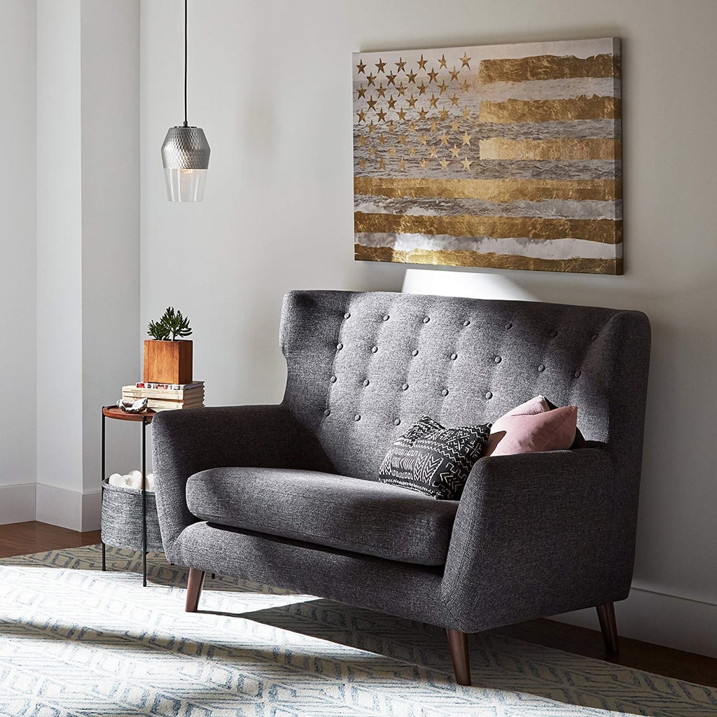 Rivet Hawthorne Mid-Century Tufted Modern Loveseat Settee Sofa