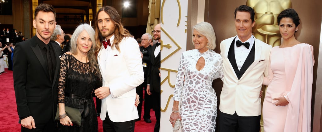 Celebrities Take Their Moms to the Oscars