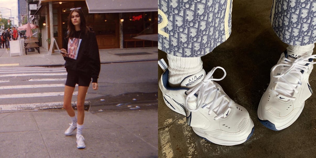 Nike Air Force Sneaker of Emma Chamberlain on the Instagram account @_ emmachamberlain March 27, 2020
