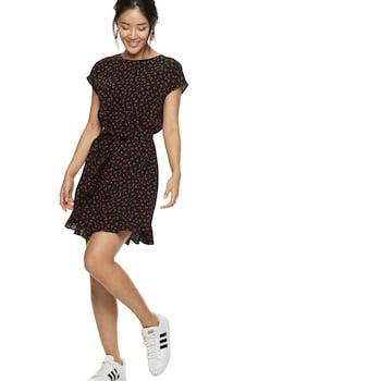 Popsugar at Kohl's Collection Print Tie-Waist Dress