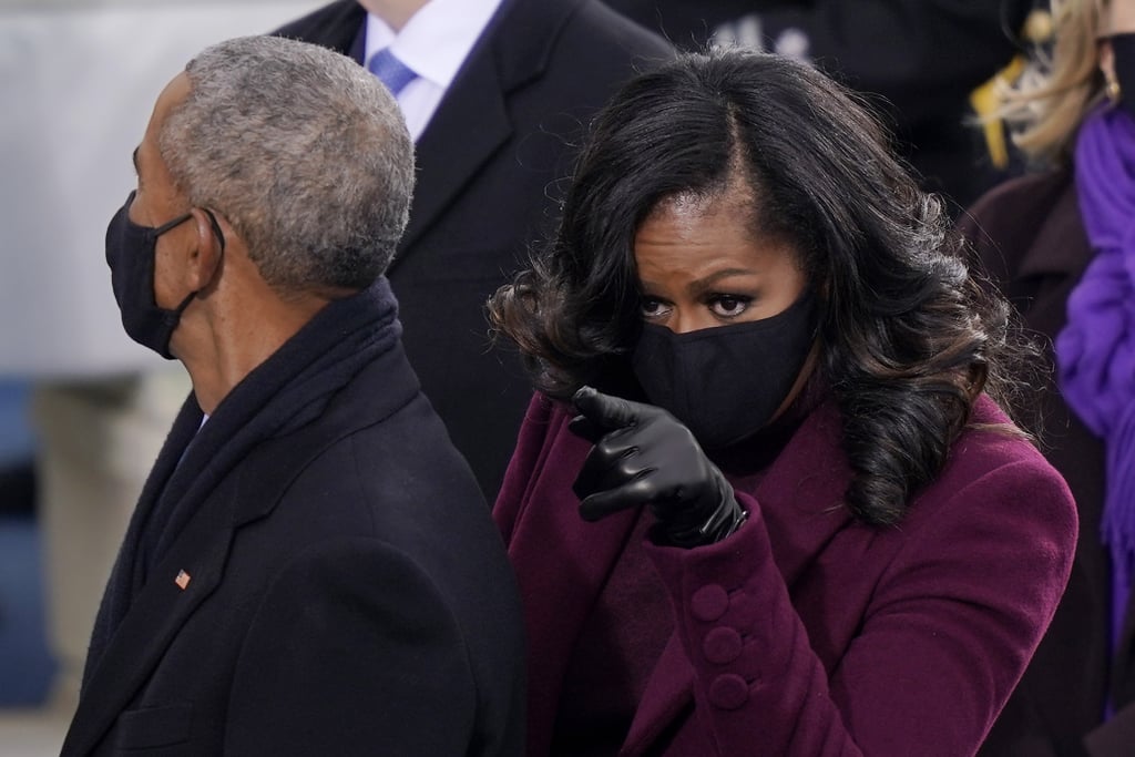 Michelle Obama's Plum Sergio Hudson Suit on Inauguration Day