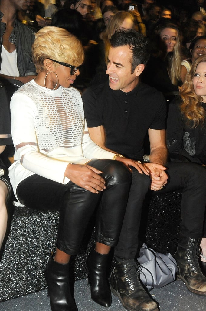 Mary J. Blige and Justin Theroux had a chat at the Alexander Wang x H&M Collection event in NYC on Thursday.