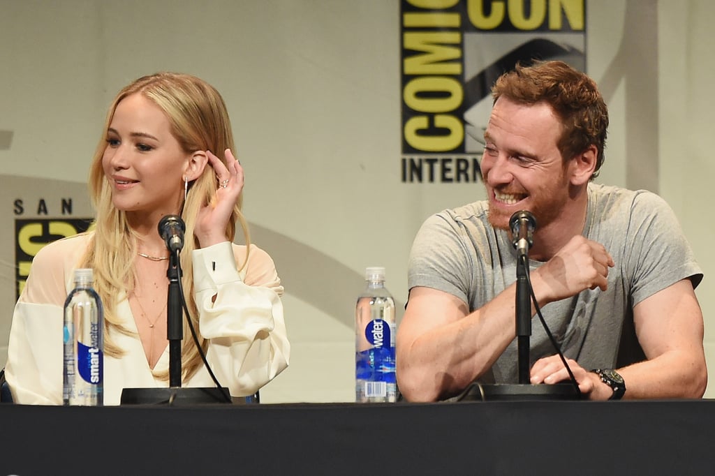 Fortunately, Jen didn't get distracted by Michael's biceps.