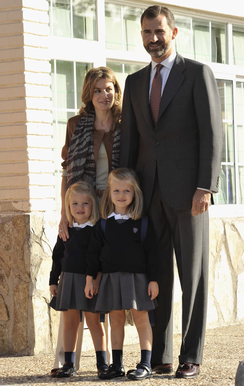 Princess Leonor and Infanta Sofía in 2010