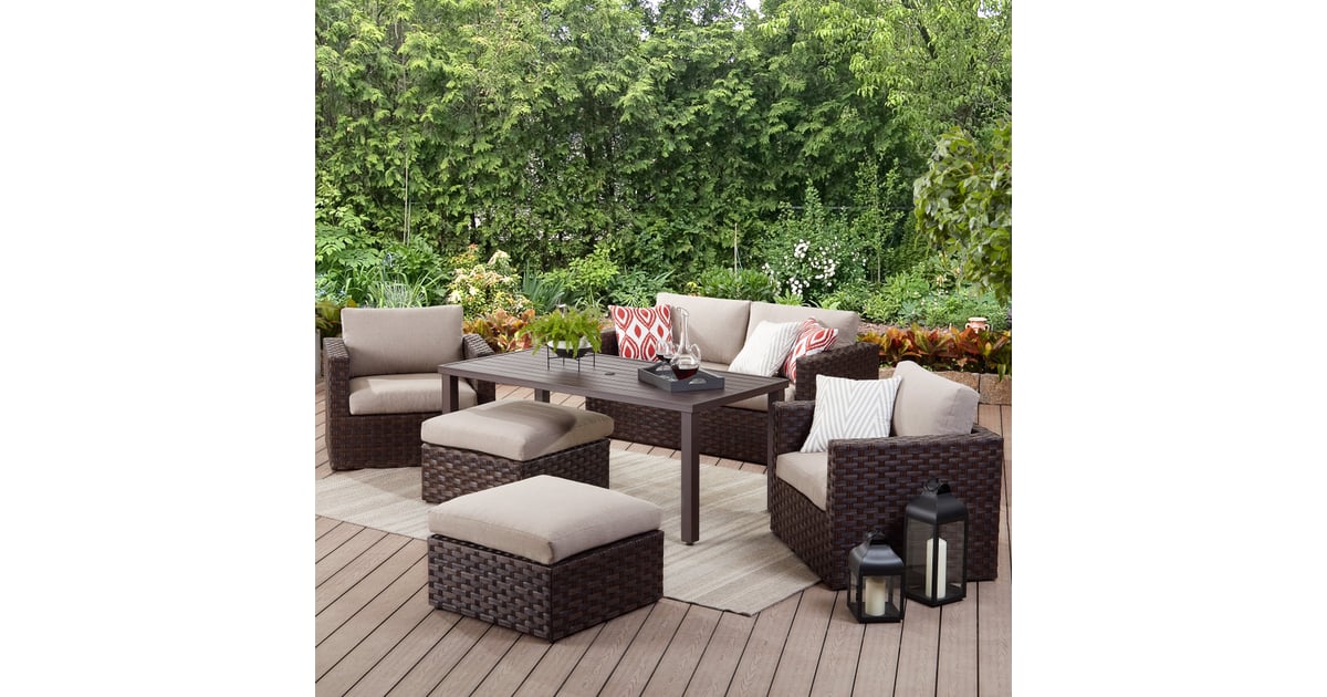 Patio Loveseat With Beige Cushions Best Memorial Day Outdoor Furniture Sales 2019 POPSUGAR