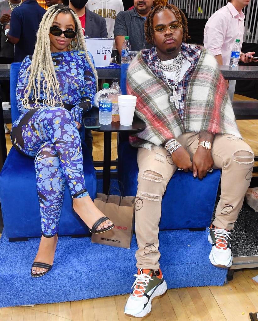 Chlöe and Gunna's Basketball-Game Outfits