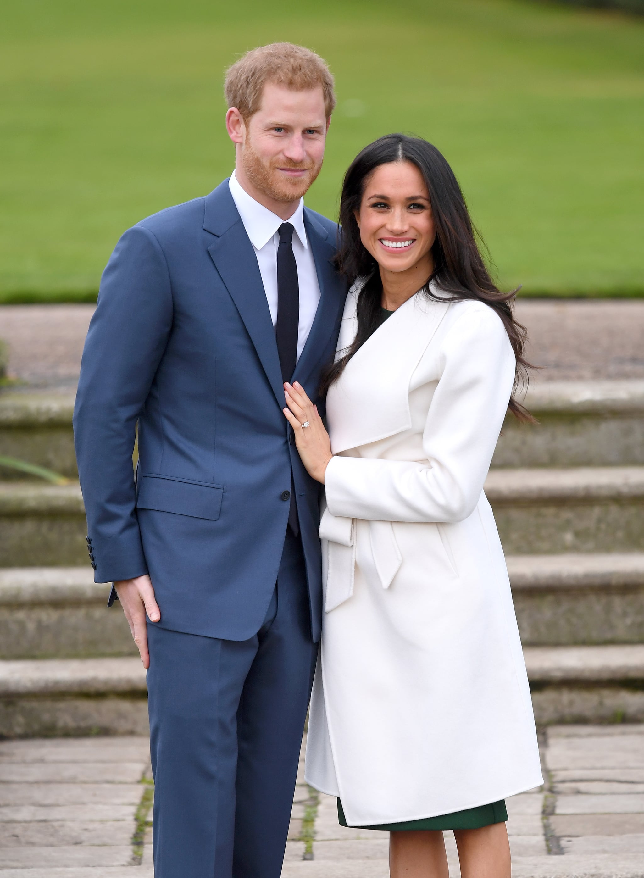 LONDON, ENGLAND - NOVEMBER 27:  Prince Harry and Meghan Markle attend an official photocall to announce their engagement at The Sunken Gardens at Kensington Palace on November 27, 2017 in London, England.  Prince Harry and Meghan Markle have been a couple officially since November 2016 and are due to marry in Spring 2018.  (Photo by Karwai Tang/WireImage)