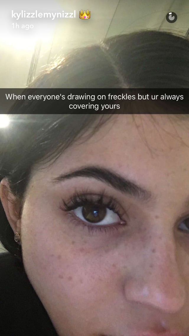 Kylie Jenner Shows Freckles on Snapchat | POPSUGAR Beauty