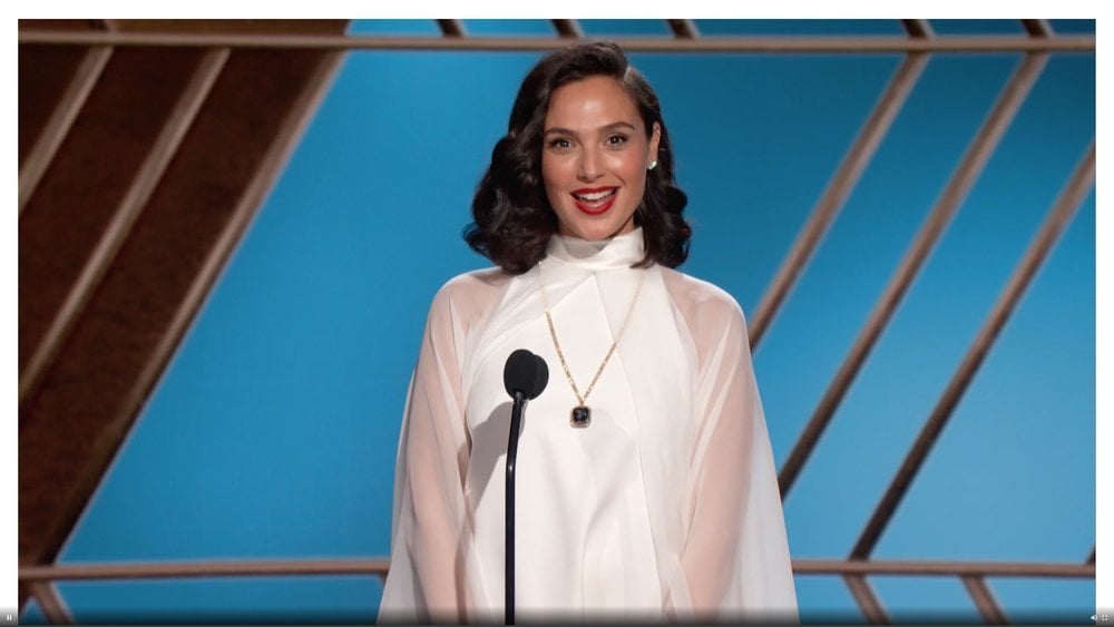 Gal Gadot's White Givenchy Minidress at the Golden Globes