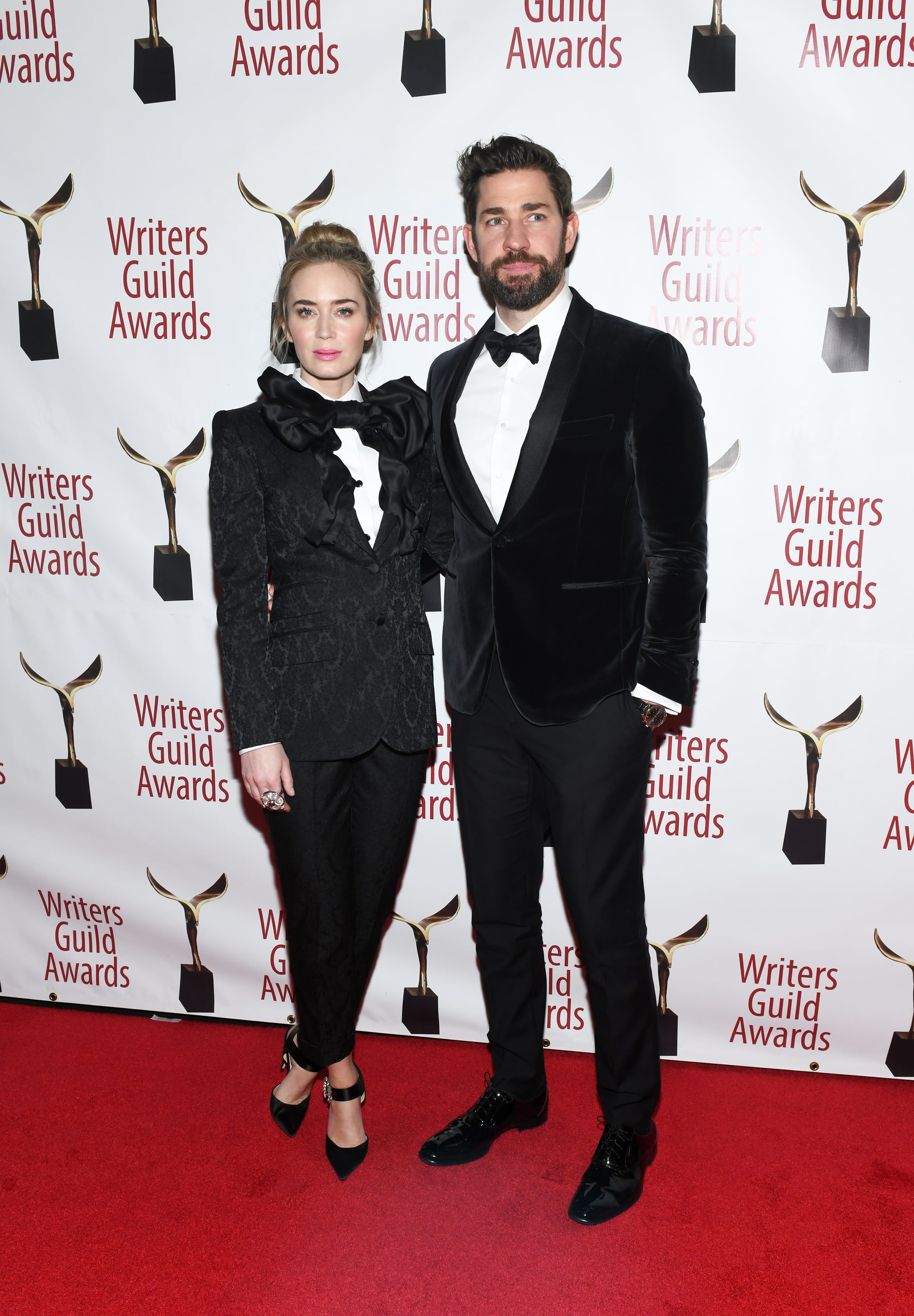 Emily Blunt and John Krasinski in Matching Tuxedos 2019 POPSUGAR