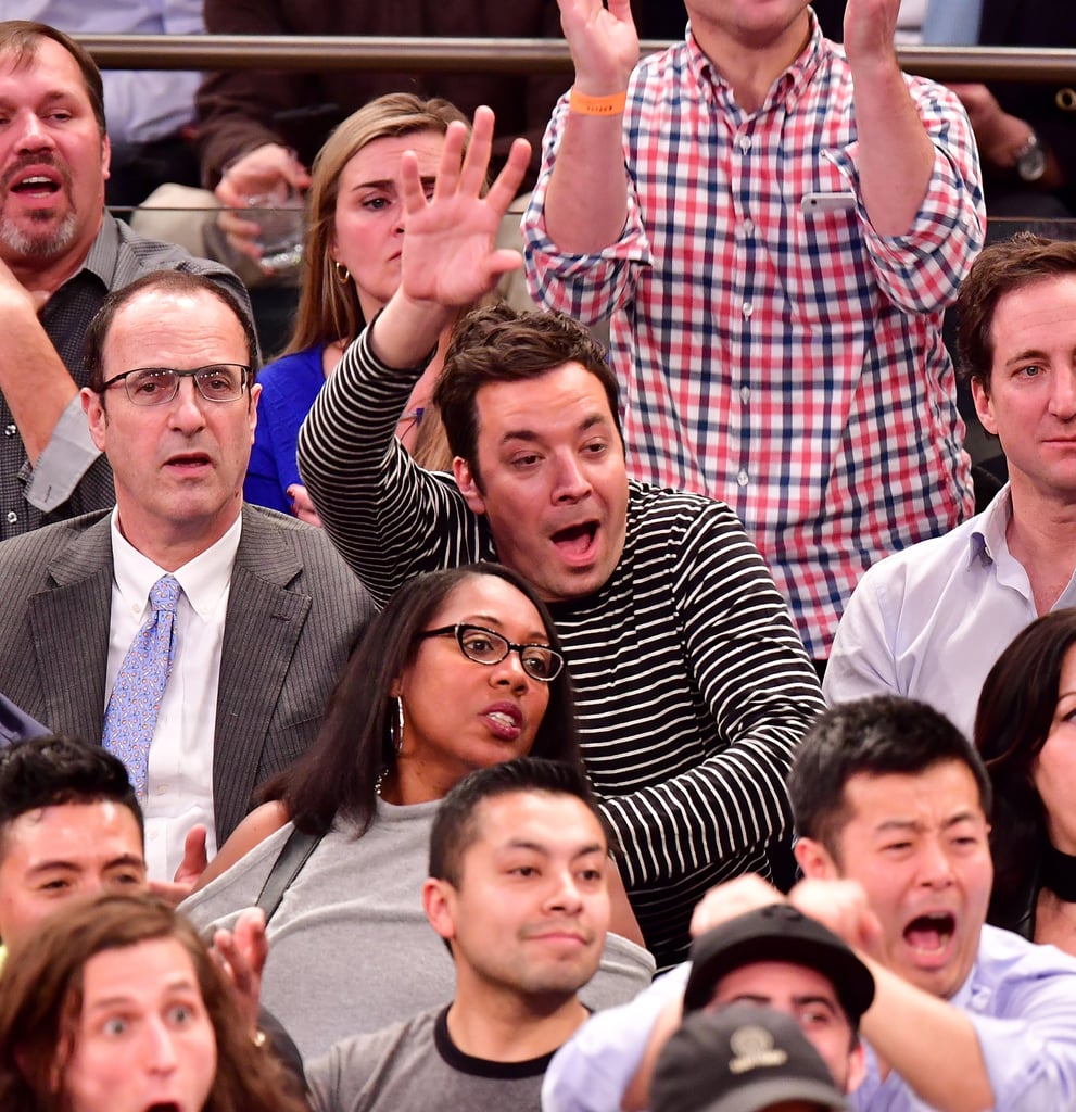 Jimmy Fallon at the Knicks Game January 2017