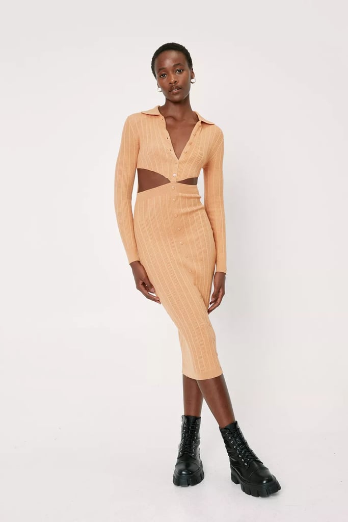 An Outfit Repeater: Nasty Gal Recycled Ribbed Knitted Cut Out Midi Dress