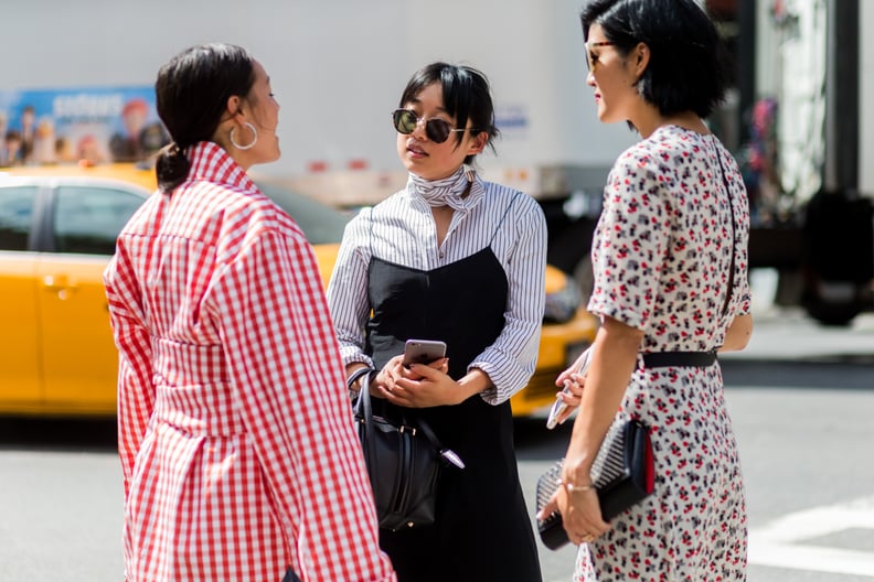 If You Have a Slip Dress, Wear a Striped Button-Down Underneath