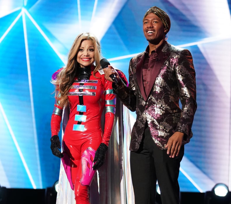 THE MASKED SINGER: L-R: La Toya Jackson and   host Nick Cannon in the 