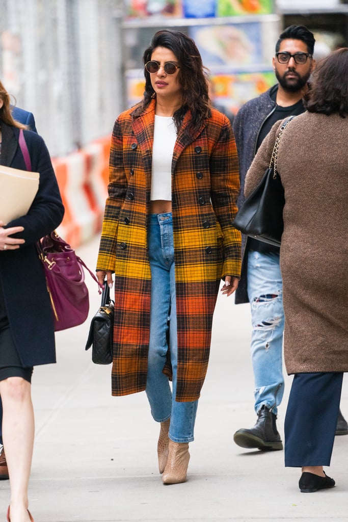 Style Your T-Shirt With: Jeans, Heels, and a Coat