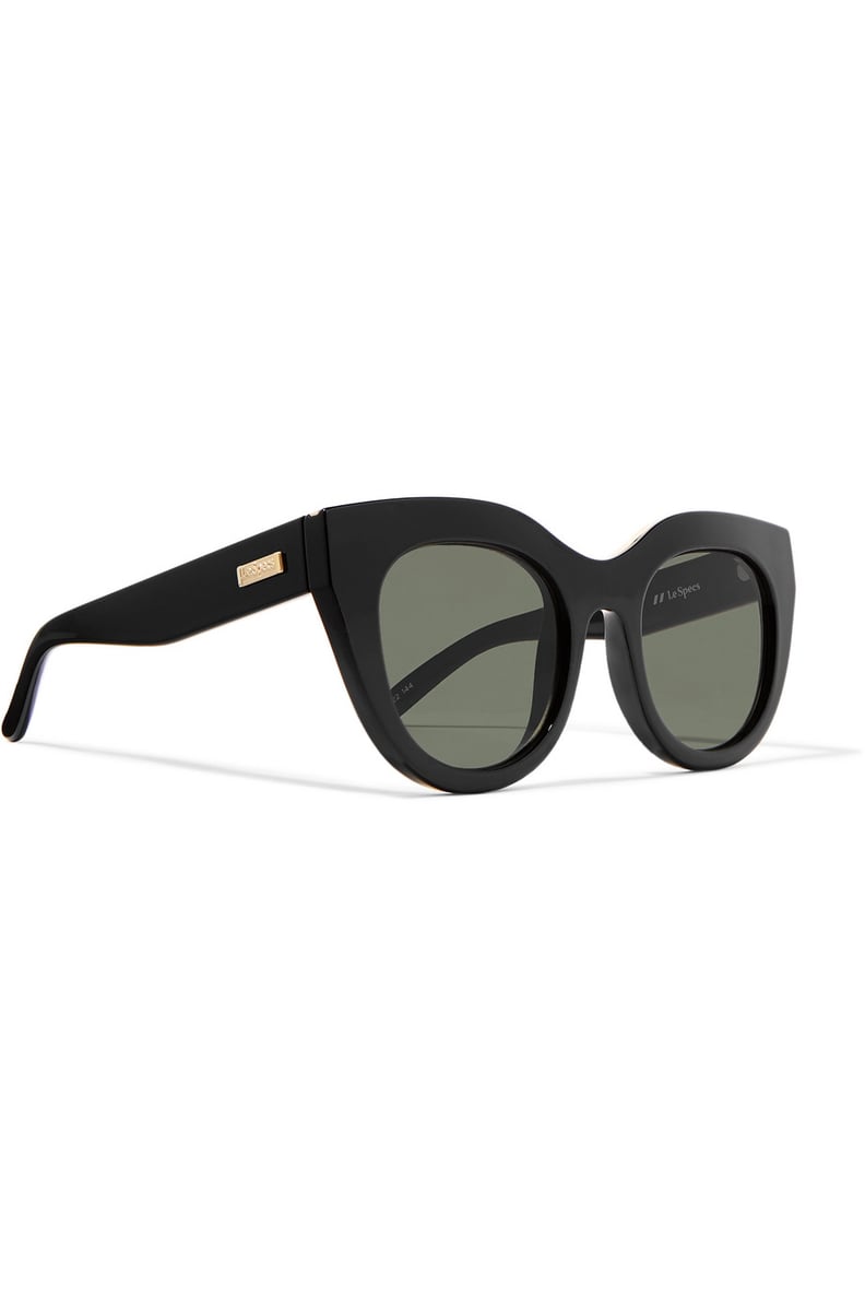 Le Specs Air Heart Cat-Eye Acetate and Gold-Tone Sunglasses