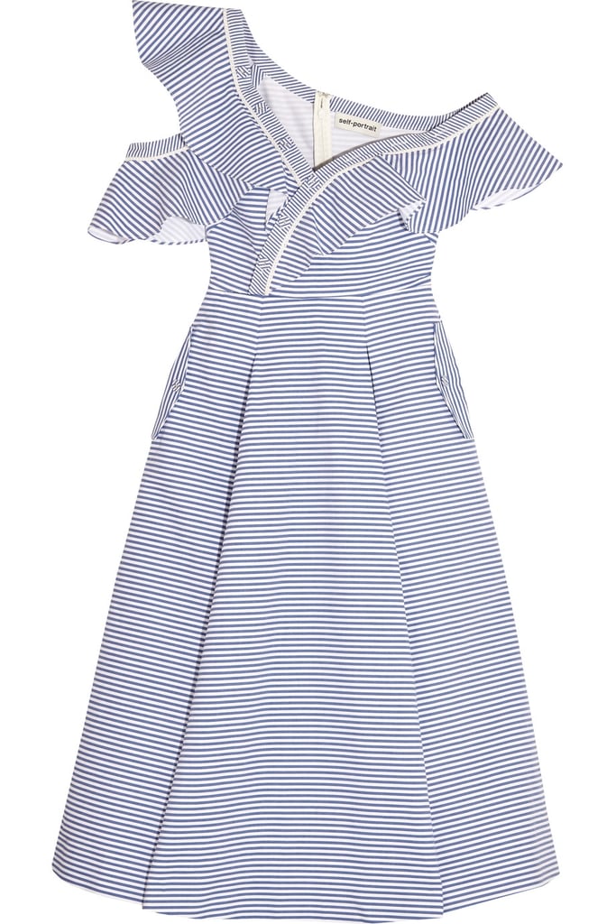 "I'm not ready for Spring till I have a great dress for wedding season. Thankfully, this Self-Portrait striped poplin dress ($545) should take me through a few rehearsal dinners, showers, and weddings already on the calendar — and then some." — HWM