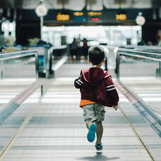 Women Help Mom With Crying Toddler in LAX Airport