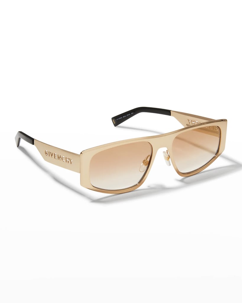 A Compliment-Worthy Pair: Givenchy Rectangle Stainless Steel Sunglasses