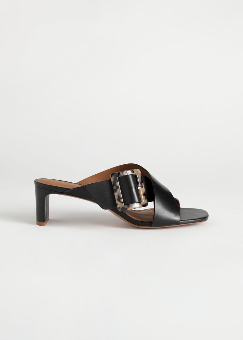 & Other Stories Criss Cross Tortoise Buckle Mules