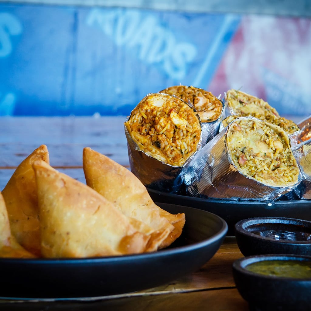 Curry Up Now Indian Burritos + Samosas