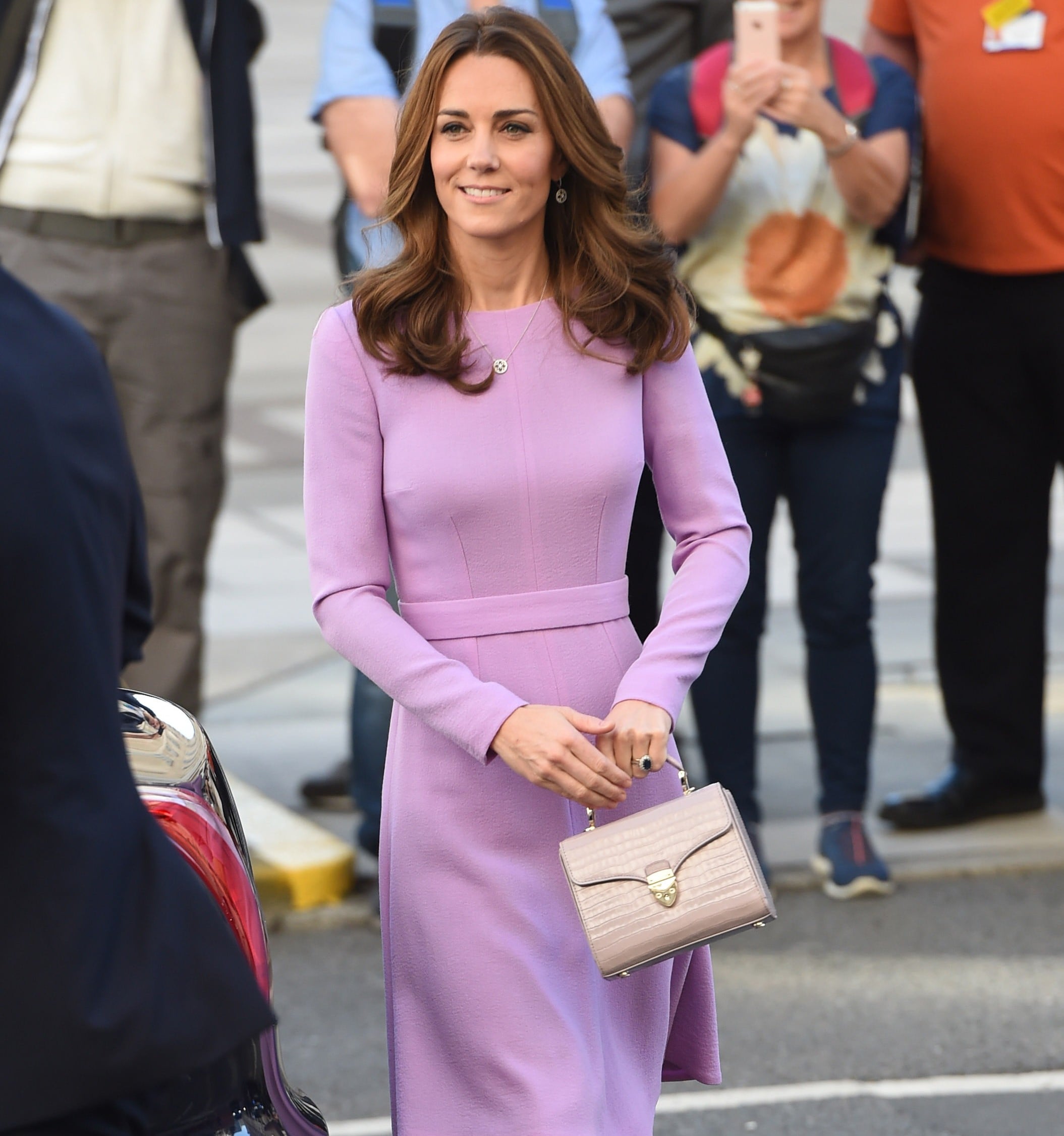 Kate Middleton Purple Bag From Aspinal of London 2018 | POPSUGAR Fashion