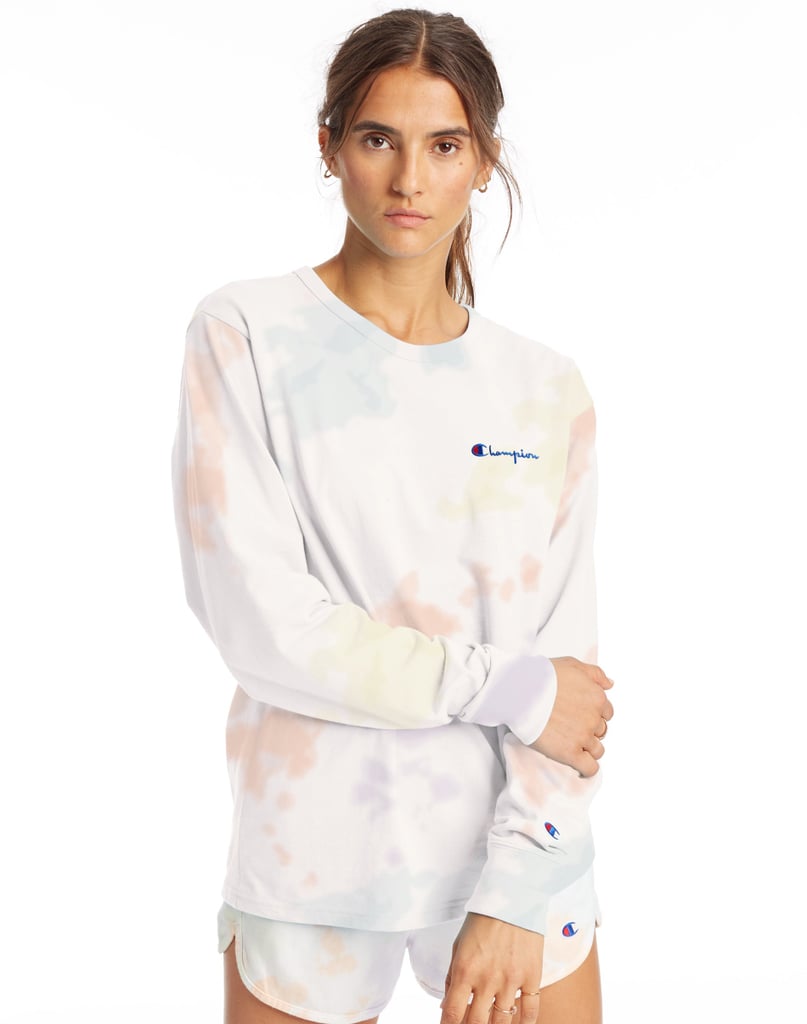 Champion Boyfriend Long-Sleeve Tee in Cloud Dye