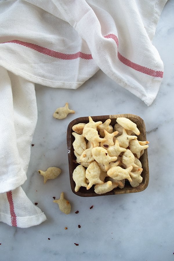 Homemade Pepper Jack Goldfish