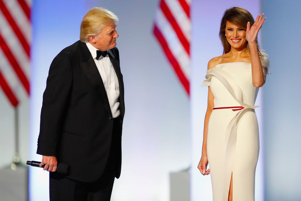 Melania Trumps Herve Pierre Inauguration Dress 2017 Popsugar Fashion