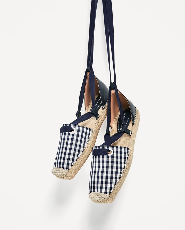 Zara Gingham Espadrilles Best Zara Pieces June 2017 POPSUGAR