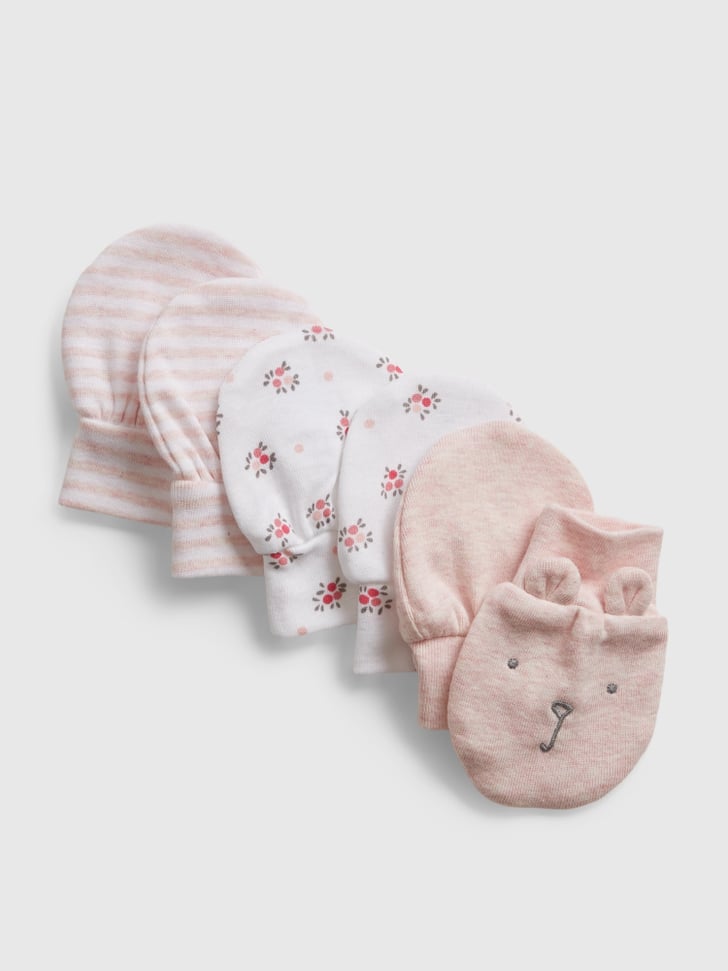 Gap Baby First Favourite Pink Heather Print Mittens (3Pack) Baby