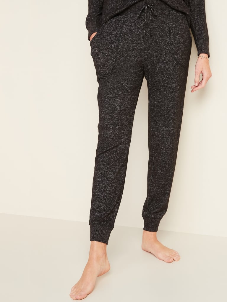 Mid-Rise Plush-Knit Jogger Pajamas