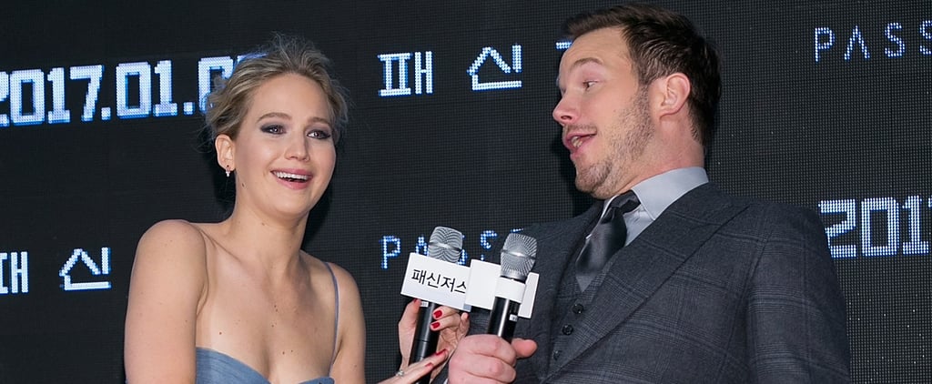 Jennifer Lawrence and Chris Pratt on Passengers Press Tour