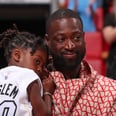 Dwyane Wade and 4-Year-Old Kaavia Cheer On Her Godfather at the Heat Game