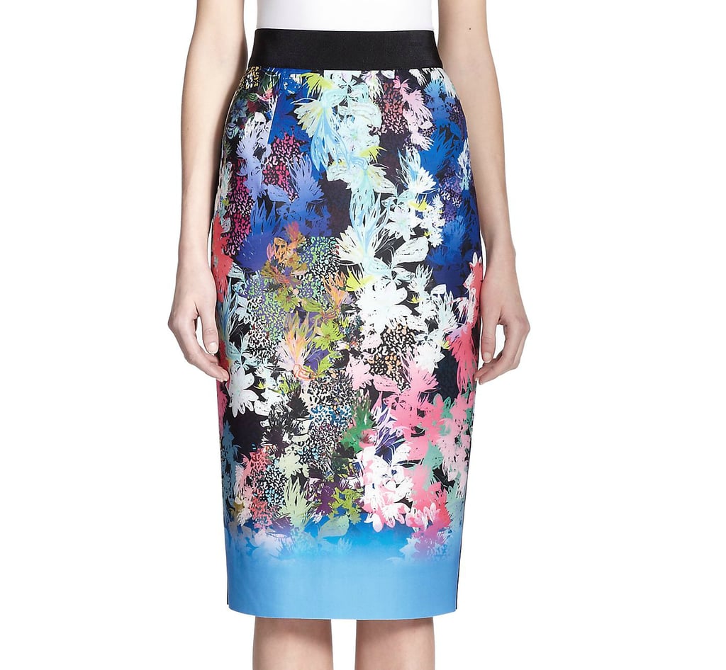 Milly Floral-Print Neoprene Pencil Skirt ($320)