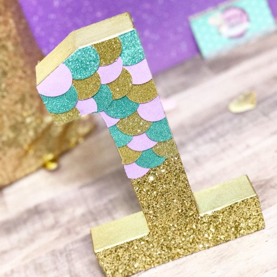 Mermaid Birthday Number