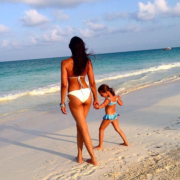Padma Lakshmi took her daughter to the beach in Mexico. 
Source: Instagram user padmalakshmi