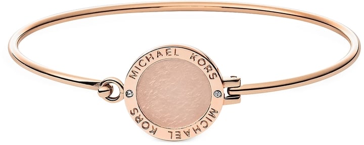 Michael Kors Heritage Rose Gold-Tone Logo Bangle