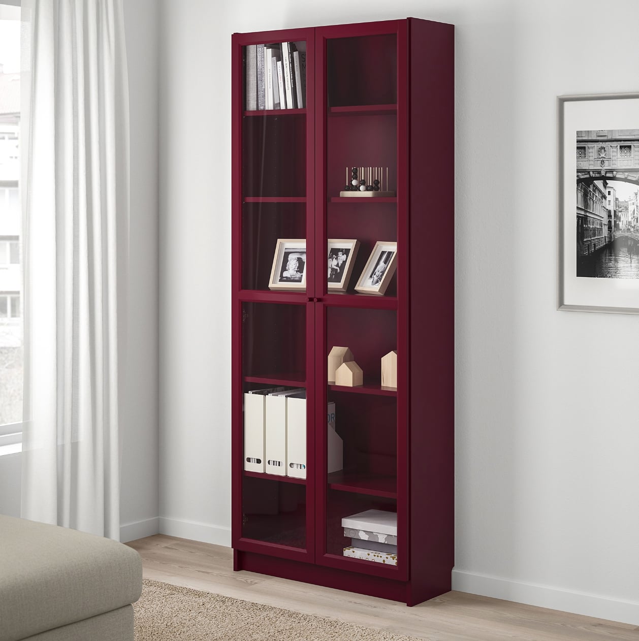 Billy Bookcase With Glass Doors Small Spaces Big Furniture