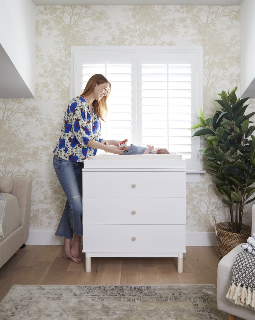 Donna describes the dresser-slash-changing-table as a sleek match to the modern crib.
