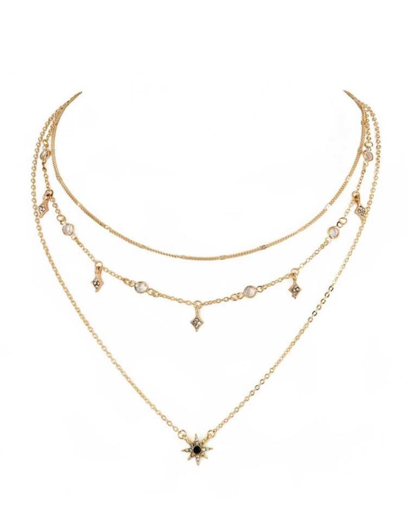 Twinkle Star Charm Multi-Strand Necklace