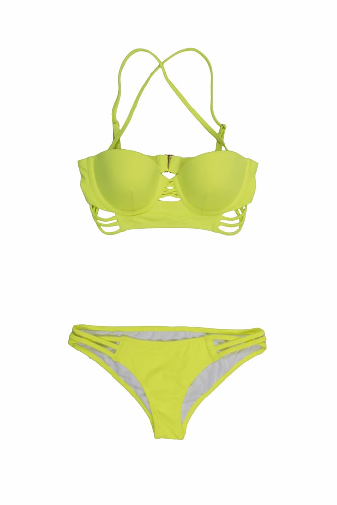 The Midi Beach Bandeau Top ($47) and Strappy Cheeky Bottom ($22)