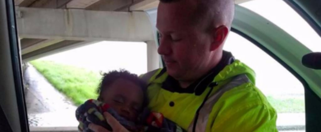 Police Officer Reunites Mom and Baby After Hurricane Harvey